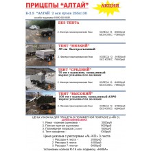 Б-25 АЛТАЙ  кузов 255х130  2 оси